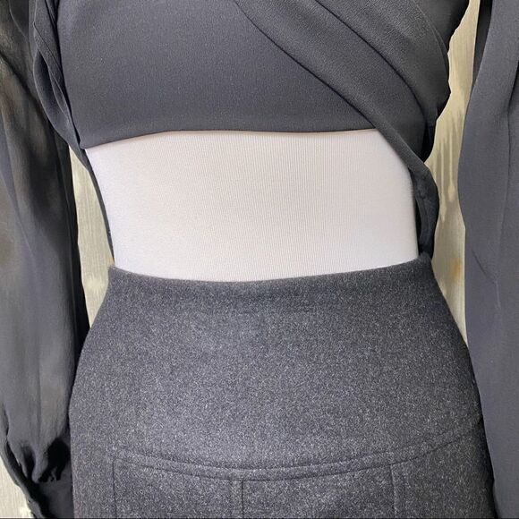 Ralph Lauren Cashmere & Lamb Leather Pencil Skirt - Picture 8 of 16